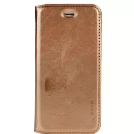 Чехол-книжка Nosson для Samsung Galaxy Alpha G850 искусственная кожа/силикон (золотой)