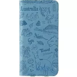 Чехол-книжка Ozaki O!coat Travel Sydney для Apple iPhone 6 Plus/6S Plus натуральная кожа голубой