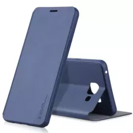 Чехол-книжка Pipilu FIBcolor X-Level для Samsung Galaxy E7 SM-E700 искусственная кожа (темно-синий)