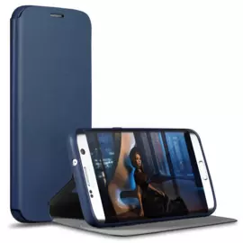 Чехол-книжка Pipilu FIBcolor X-Level для Samsung Galaxy Alpha G850F искусственная кожа (темно-синий)