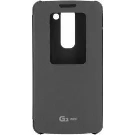 Чехол-книжка QuickCircle для LG G2 mini пластик полиуретан (черный)