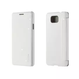 Чехол-книжка Rock Leather Case для Samsung Galaxy Alpha (SM-G850) натуральная кожа (белый)
