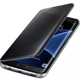 Чехол-книжка Samsung Clear View Cover для Galaxy S6 Edge Plus поликарбонат,полиуретан (черный)