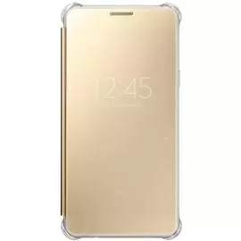 Чехол-книжка Samsung Clear View Cover для Galaxy A7 2016 поликарбонат (золотой) ZA710CFEGRU