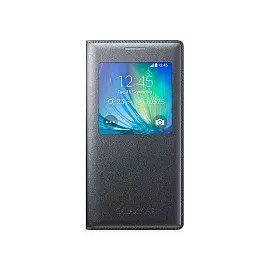 Чехол-книжка Samsung S-View Cover для Galaxy A7 полиуретан, поликарбонат (черный) (EF-CA700BCEGRU)