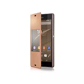Чехол-книжка Sony Style Cover Window для Sony Xperia Z3 искусственная кожа (бронзовый)
