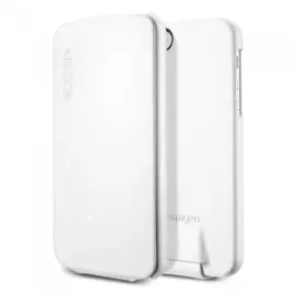 Чехол-книжка Spigen Argos Slim SGP для Apple iPhone SE/5S/5 натуральная кожа белый (SGP09599)