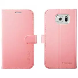 Чехол-книжка Spigen Wallet S SGP11341 для Samsung Galaxy S6 поликарбонат, искусственная кожа (Pink)