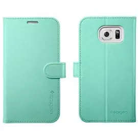 Чехол-книжка Spigen Wallet S SGP11342 для Samsung Galaxy S6 поликарбонат, искусственная кожа (Mint)