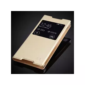 Чехол-книжка TrentherView Flip Cover для Sony Xperia Z3 (золотой)