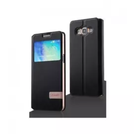 Чехол-книжка Usams Muge для Sony Xperia M5 с умным окном натуральная кожа (black)