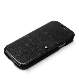 Чехол-книжка Zenus Lettering Diary для Samsung Galaxy S4 натуральная кожа (черный)