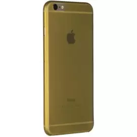 Чехол-накладка 0.5mm для Apple iPhone 6/6S силиконовый (прозрачно-золотой)