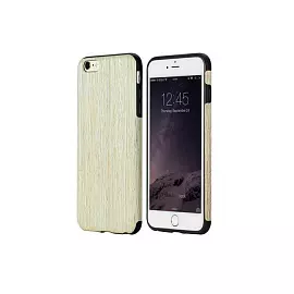 Чехол-накладка 0.5mm для Apple iPhone 6/6S силиконовый под кожу (светло-коричневый)