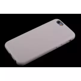 Чехол-накладка 0.5mm для Apple iPhone 6/6S силиконовый под кожу (белый)