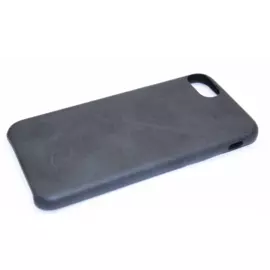 Чехол-накладка 0.8mm для Apple iPhone 7/8/SE(2020) силикон искусственная кожа (черный)