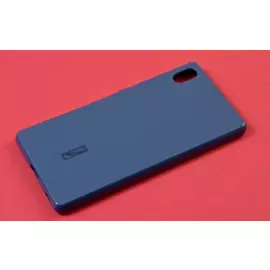 Чехол-накладка Cherry для Sony Xperia E4g силиконовый матовый (синий)