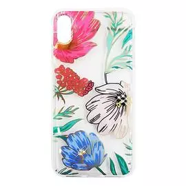 Чехол-накладка Comma Flowery Series Crystal Case для Apple iPhone XS Max пластик butterfly (Pink)