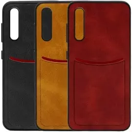 Чехол-накладка Creative Case для Huawei P30 Pro силикон/искусственная кожа (черный)