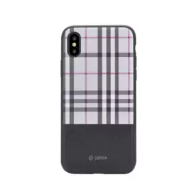 Чехол-накладка Devia Lattice Case для Apple iPhone X/Xs пластик-кожа (Black)