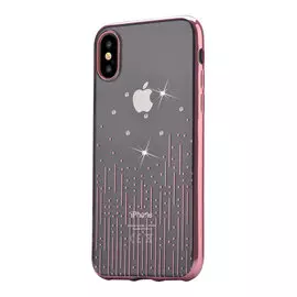 Чехол-накладка Devia Meteor Crystal Series Case для Apple iPhone XS Max пластиковый Rose Gold