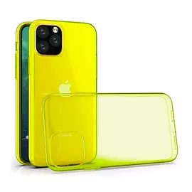 Чехол-накладка для Apple iPhone 11 Pro силиконовый (прозрачо-желтый)