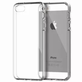Чехол-накладка для Apple iPhone SE/5S/5 силиконовый с бампером (silver)