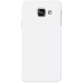 Чехол-накладка для Samsung Galaxy A3 (2016) SM-A310 силиконовый под кожу (белый)