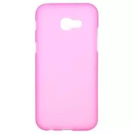 Чехол-накладка для Samsung Galaxy A3 (2017) SM-A320 искусственная кожа (светло розовый)