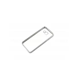 Чехол-накладка для Samsung Galaxy A7 (2016) силиконовый с бампером (silver)