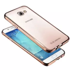 Чехол-накладка для Samsung Galaxy A7 (2016) силиконовый с бампером (rose gold)