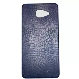 Чехол-накладка для Samsung Galaxy A7 (2016) SM-A710 силиконовый (под кожу темно-синий)