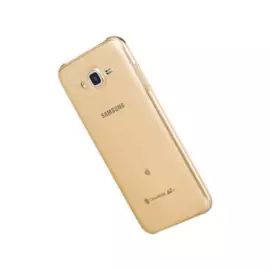 Чехол-накладка для Samsung Galaxy A7 (SM-A700) силиконовый (прозрачно-золотой)