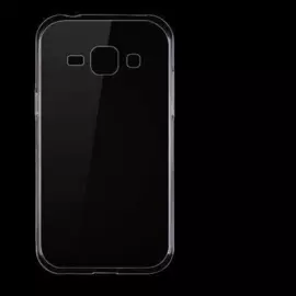 Чехол-накладка для Samsung Galaxy J7 SM-J700 силикон пластик (черный/прозрачный)