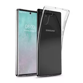 Чехол-накладка для Samsung Galaxy Note 10+ силиконовый (прозрачный)