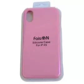 Чехол-накладка FaisON Silicone Case для Apple iPhone X/Xs (нежно-розовый)