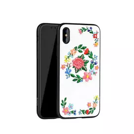 Чехол-накладка Hoco Summer Flowers Series для Apple iPhone X (10) силикон, текстиль цветно (peony)