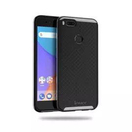 Чехол-накладка iPaky для Xiaomi Mi5X/Mi A1 силиконовый со вставкой металлик (черный/серый)