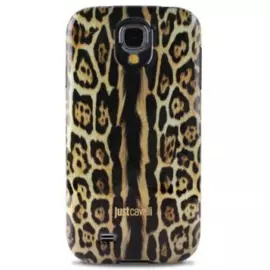 Чехол-накладка Just Cavalli Leopard Cover для Samsung Galaxy S4 силикон (желто-коричневый)