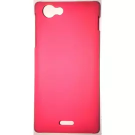 Чехол-накладка JZZS Leather для Sony Xperia J (ST26i) (коралловый)