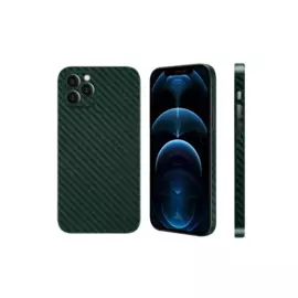 Чехол-накладка K-Doo Air Carbon для iPhone 12/12 Pro карбоновый (зеленый)