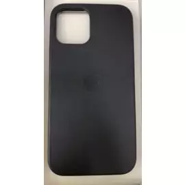Чехол-накладка Leather Case для iPhone 12/12 Pro натуральная кожа (Black)