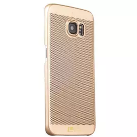 Чехол-накладка Loopee для Samsung Galaxy S6 пластик с перфорацией (Gold)