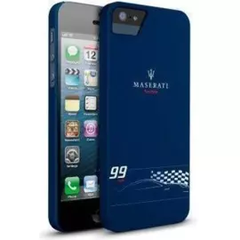 Чехол-накладка Maserati Champ для Apple iPhone SE/5S/5 (синий)