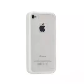 Чехол-накладка Momax iCase Pro для Apple iPhone 4/4S силикон+пластик (белый)
