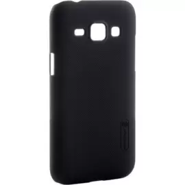 Чехол-накладка Nillkin Frosted Shield для Samsung Galaxy J1 (J100 / J110) пластиковый (черный)