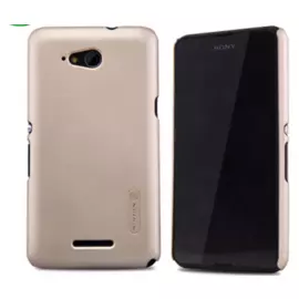 Чехол-накладка Nillkin Frosted Shield для Sony Xperia E4g / E4g Dual пластиковый (золотой)