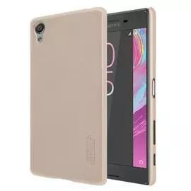 Чехол-накладка Nillkin Frosted Shield для Sony Xperia X / X Performance пластиковый (золотой)