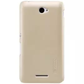 Чехол-накладка Nillkin Frosted Shield для Sony Xperia E4 / E4 Dual пластиковый (золотой)