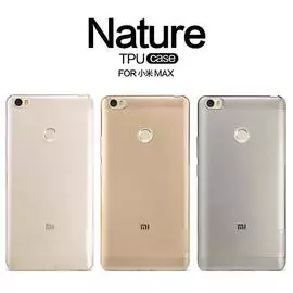Чехол-накладка Nillkin Nature 0.6mm для Xiaomi Mi Max силиконовый( прозрачно-чёрный)